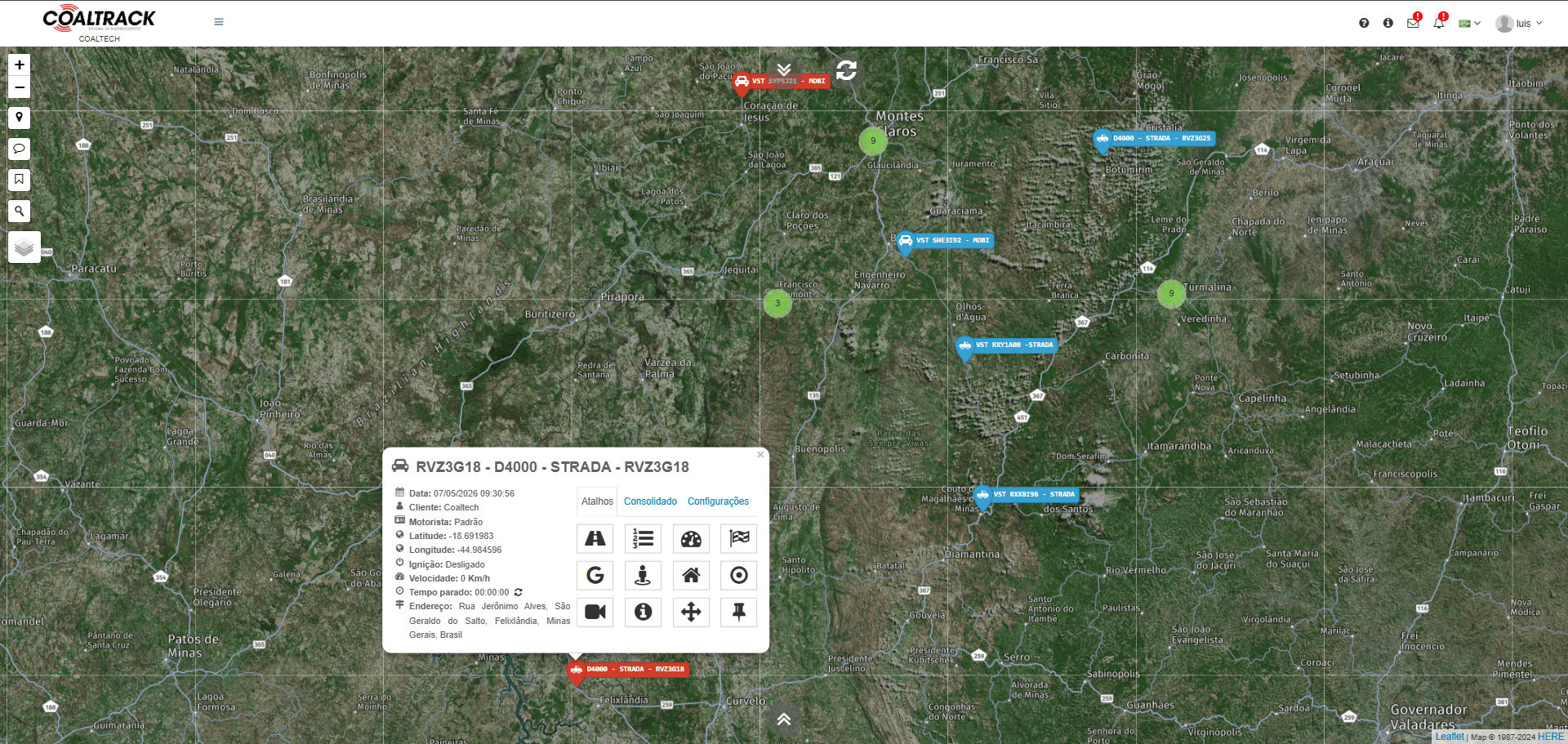Coaltrack  —  Mapa
